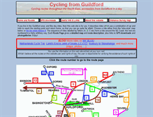 Tablet Screenshot of cyclingfromguildford.co.uk